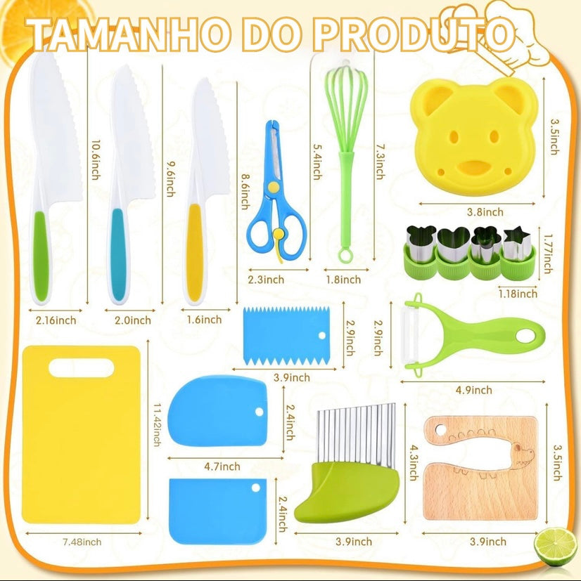 Kit 17 Peças Brinquedos De Cozinha | Montessori