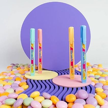 Kit 4 Canetas Marca Texto | Mentos com Cheiro - 4 Cores