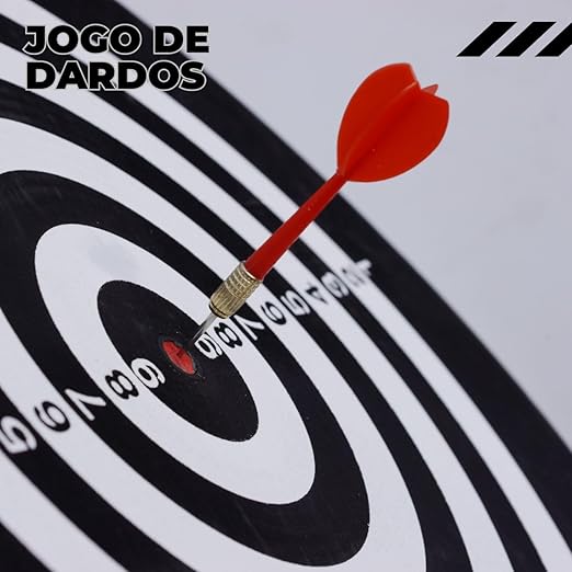 Jogo de Dardos | Tiro Alvo 44cm - 6 Dardos