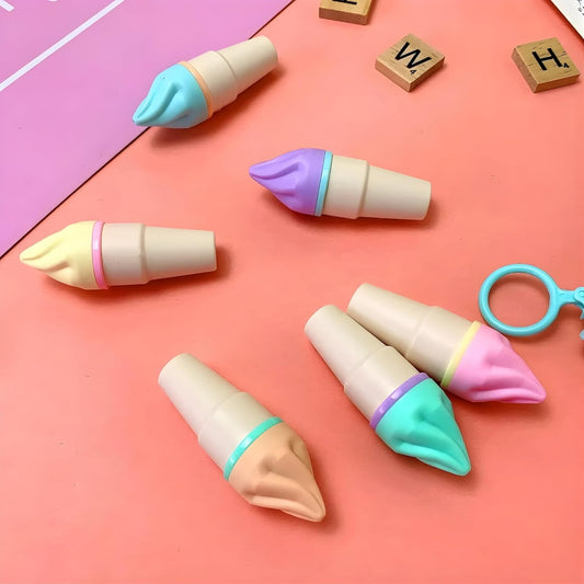 Kit Marca-Texto Sorvetinho | 6 Cores Pastel com Estojo