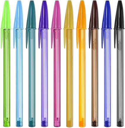 Canetas Coloridas Bic Cristal Fashion 10 Cores Vibrantes