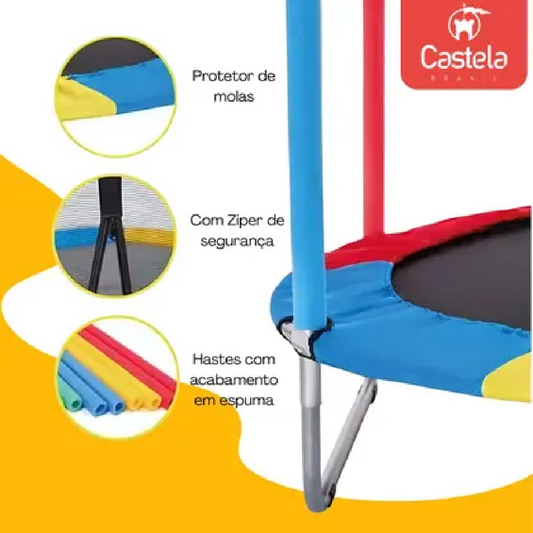 Cama-Elástica | Pula-Pula 140cm X 120cm Até 80KG - Castela