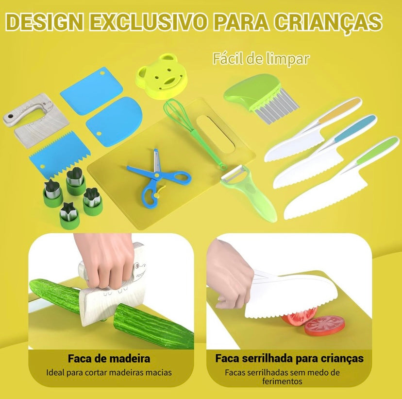 Kit 17 Peças Brinquedos De Cozinha | Montessori