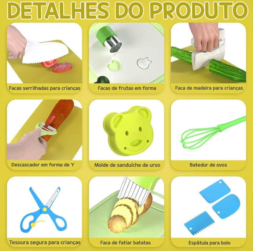 Kit 17 Peças Brinquedos De Cozinha | Montessori