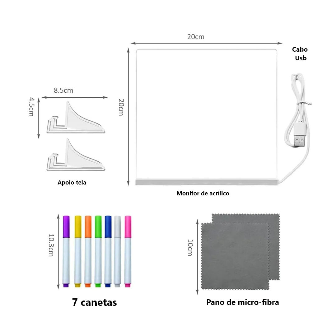 Prancheta de Desenhar |  Led Acrílico