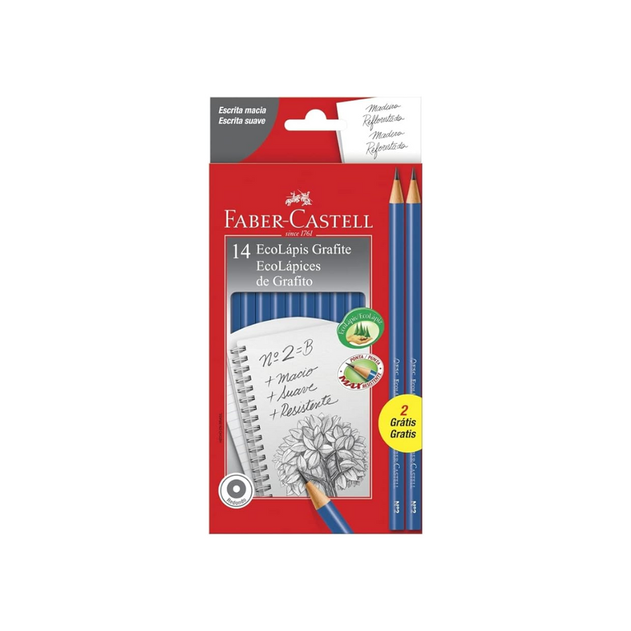Faber-Castell | Ecolápis Grafite Max nº 2HB - 14 unidades